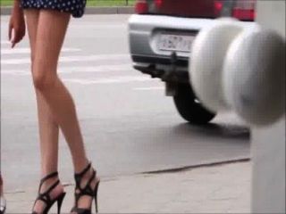 Sexy Girls Walking Down The Street - Legs, Ass And Heels
