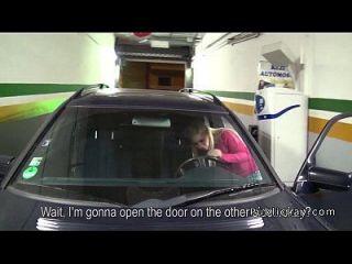 Dude Fucks Euro Blonde In Her Garage