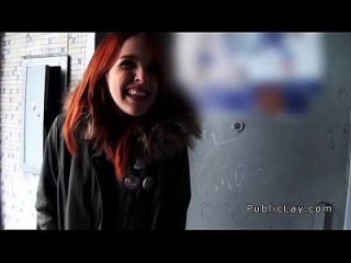 Redhead Spanish Student From Public Banging