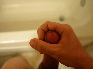 Jack Off In The Shower. Hot Cum. Huge White Cock. Cumshot