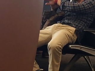 Str8 Men Spy Bulge In The Airport