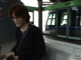 Subtitled Japanese Public Blowjob And Streaking In Train