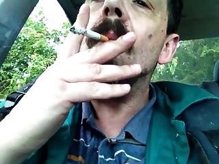 Smoking And Jerking In Car