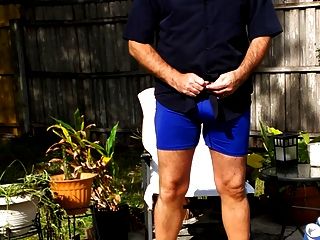 My Sexy Ciber Daddy Strips Outside