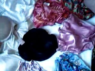 Another Big Load On Satin Panties And Bras