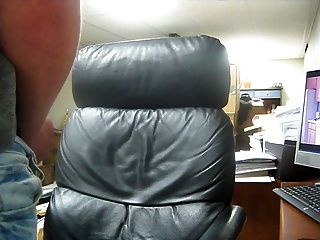 Big Cumshot On Leather Chair