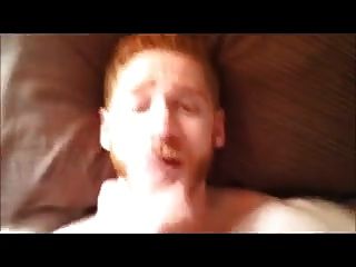 Sexy Ginger Swallows Two Hung Loads