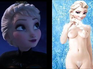 Sekushilover - Disney Elsa Vs Naked Elsa