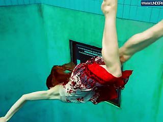Hot Polish Redhead Swimming In The Pool
