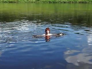 Nude Swim In Volga-river
