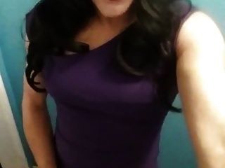 Sexy Stephanie Cd In Purple Dress