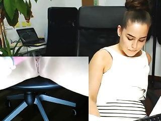 Secretary Masturbating In Her Office While Others Working