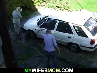 Son-in-law Bangs Her Old Pussy